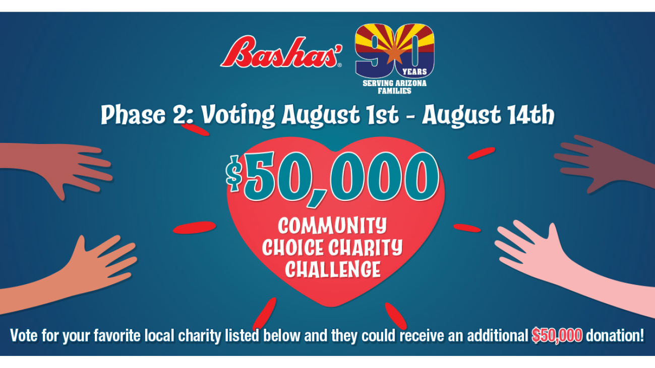 Bashas Community Choice Charity Challenge Graphic